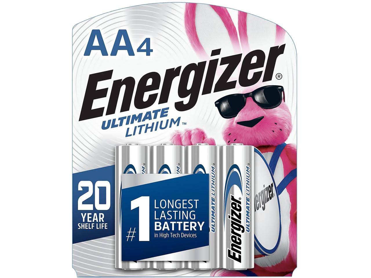 Energizer Ultimate Lithium AA Lithium Batteries - 4pk
