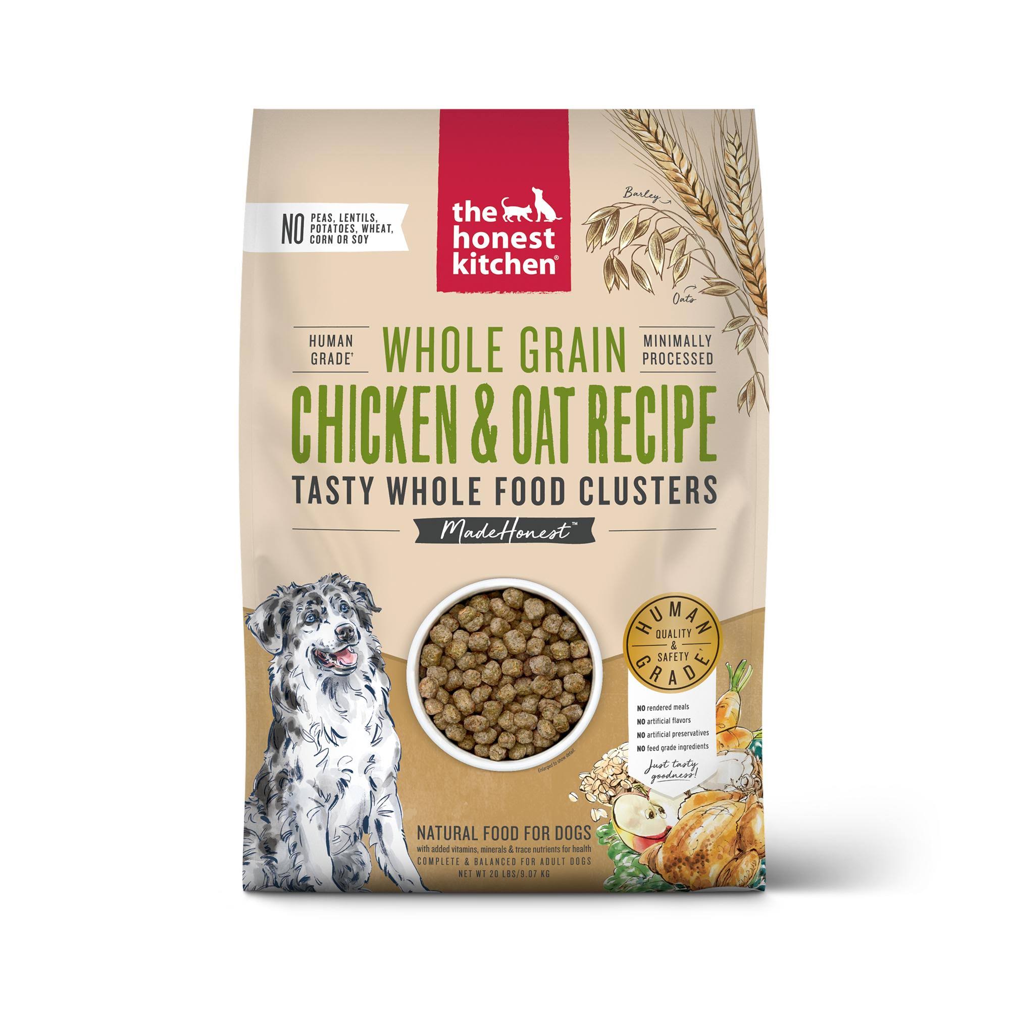 The Honest Kitchen Whole Food Clusters - Whole Grain Chicken Dry Dog Food 20 lbs