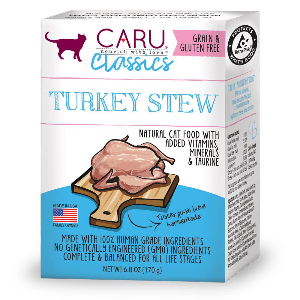 Caru Classics NAatural Cat Food - Turkey Stew, 6oz