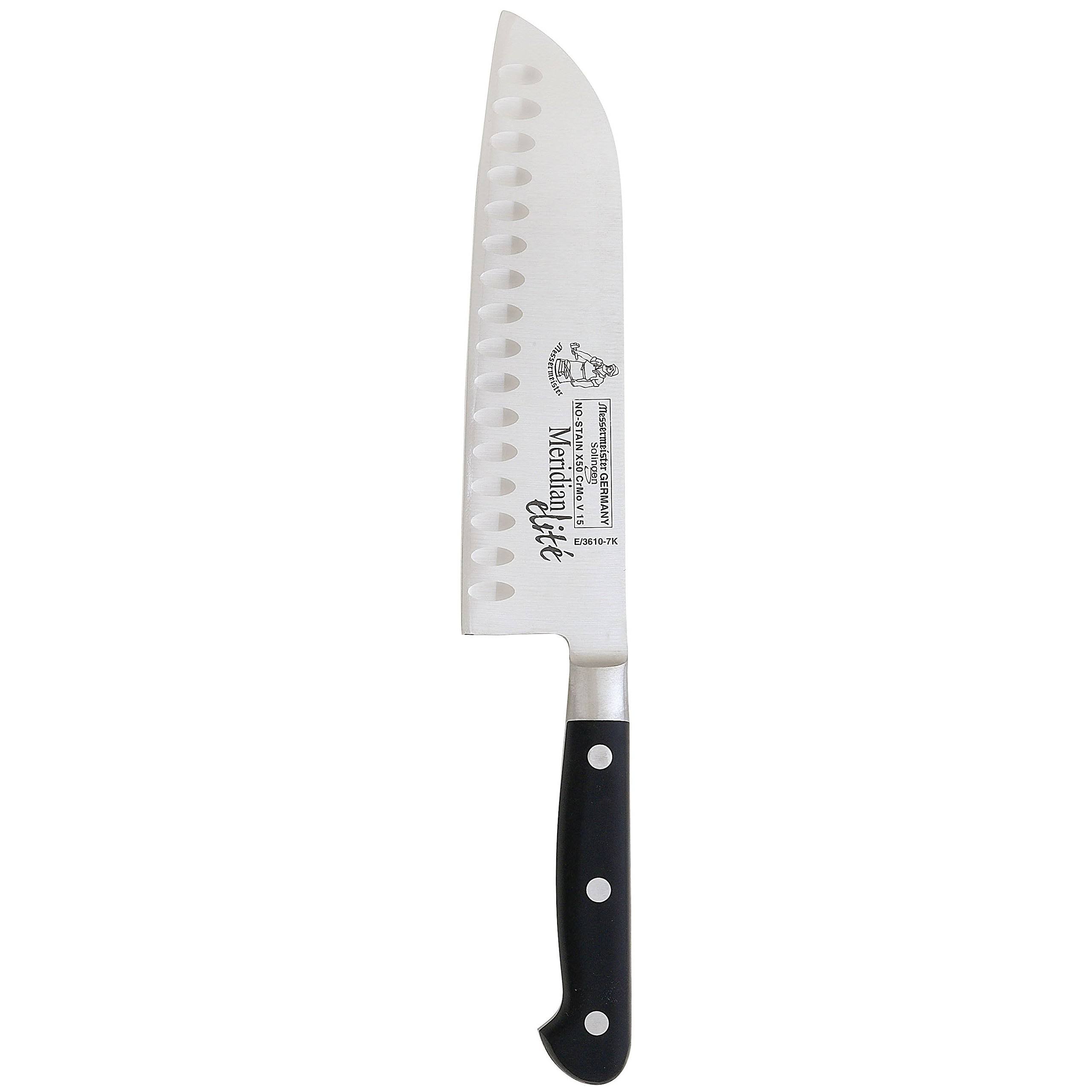 Messermeister Meridian Elite Kullenschliff Santoku Knife 18cm