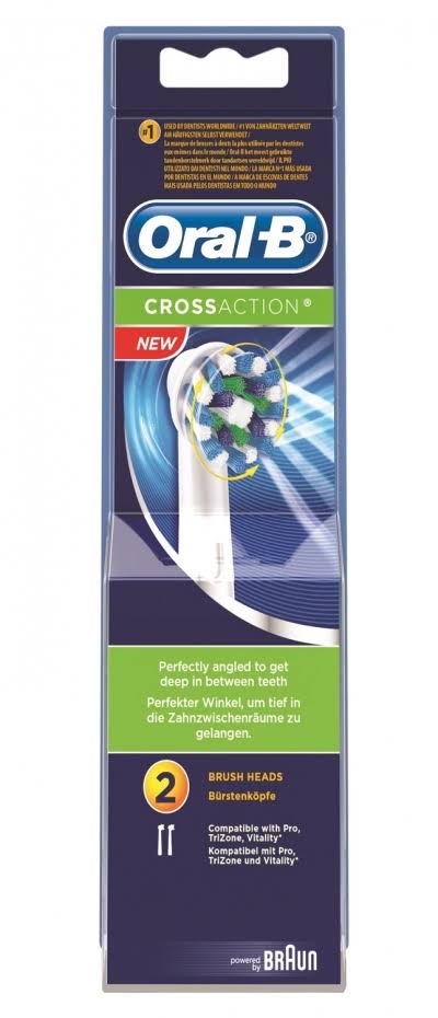 Oral B Cross Action Electric Brushes Heads 2 units