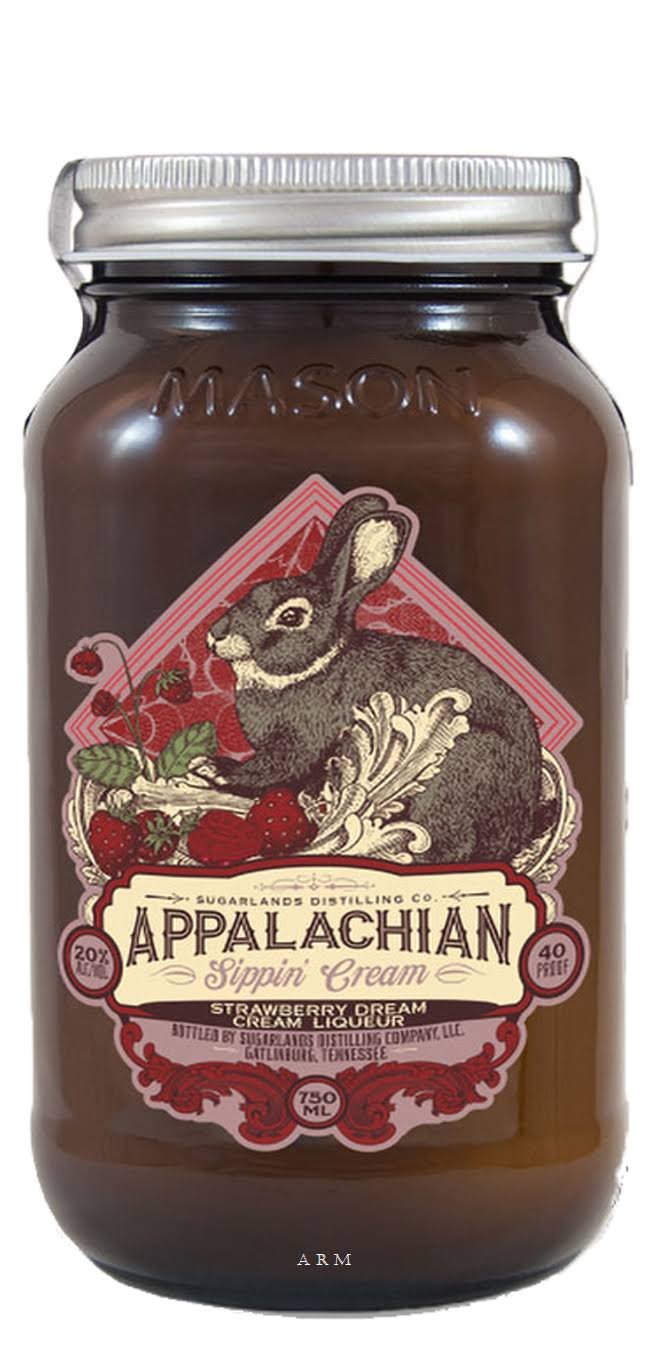 Sugarlands Distilling Company Liqueur, Strawberry Dream, Appalachian Sippin’ Creams - 750 ml