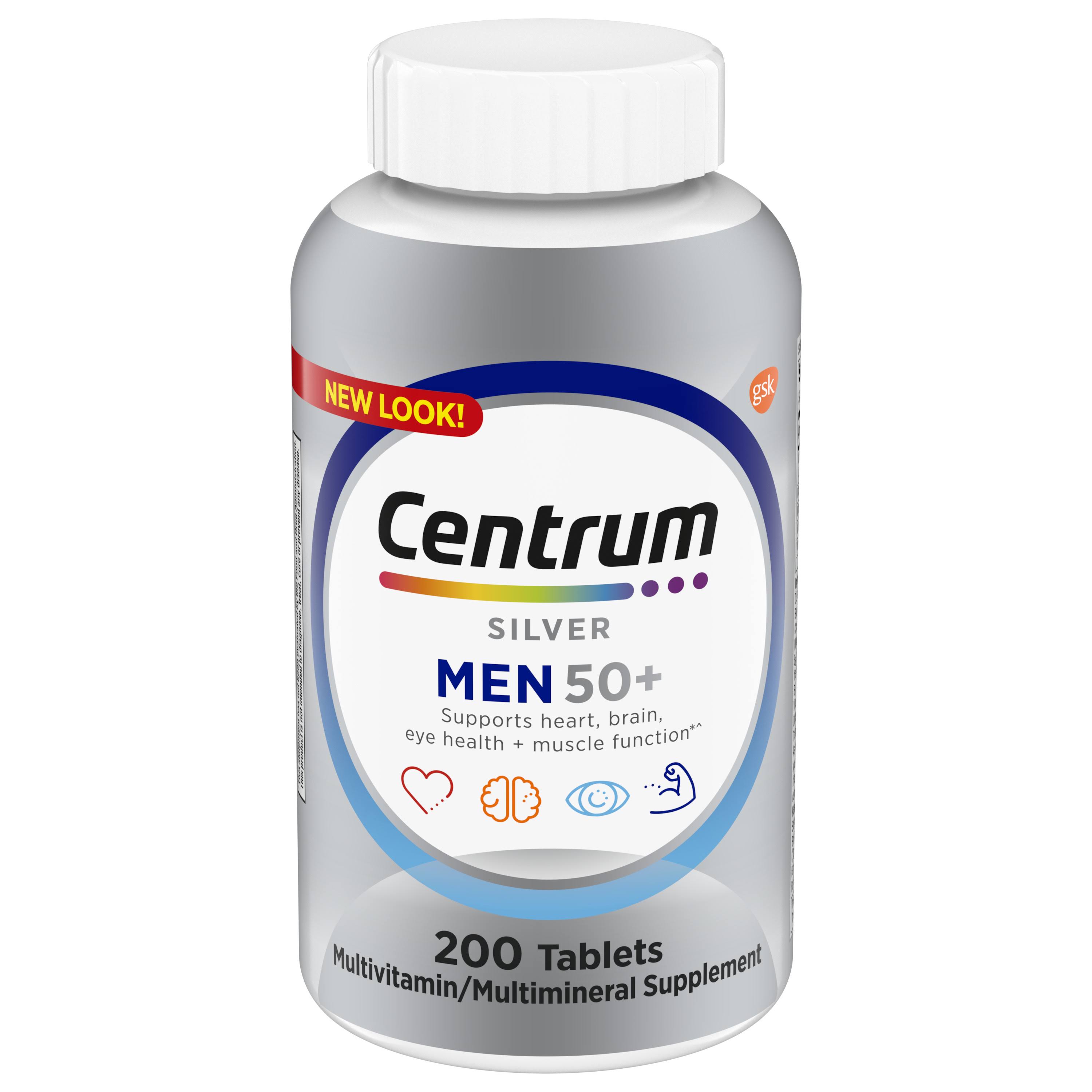 Centrum Silver Men Age 50+ Multivitamin - 200 Tablets
