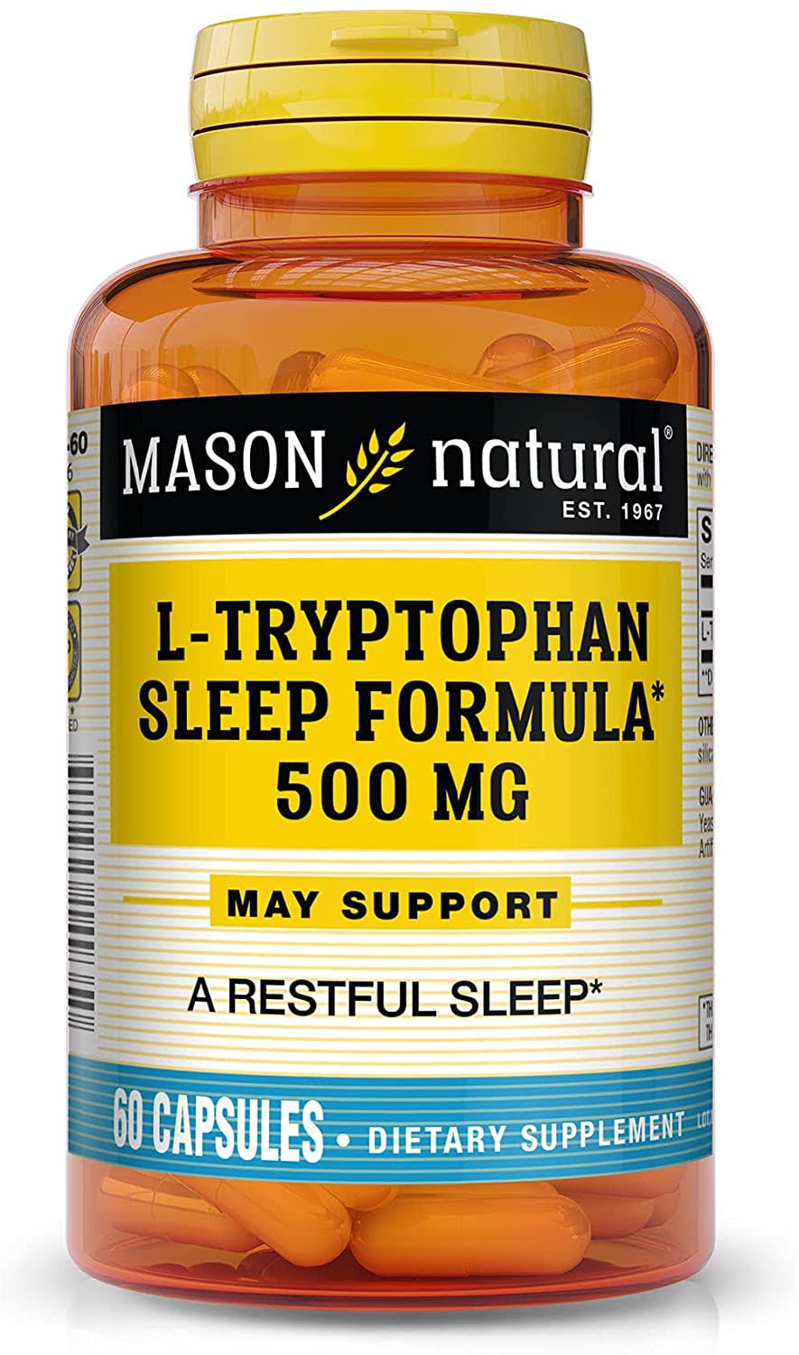 Mason Natural L Tryptophan Sleep Formula Capsules - 60ct