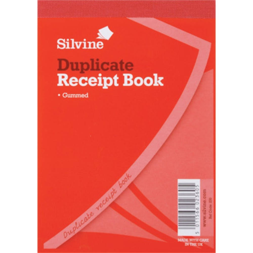 Silvine Duplicate Receipt Book - 50 Sheets