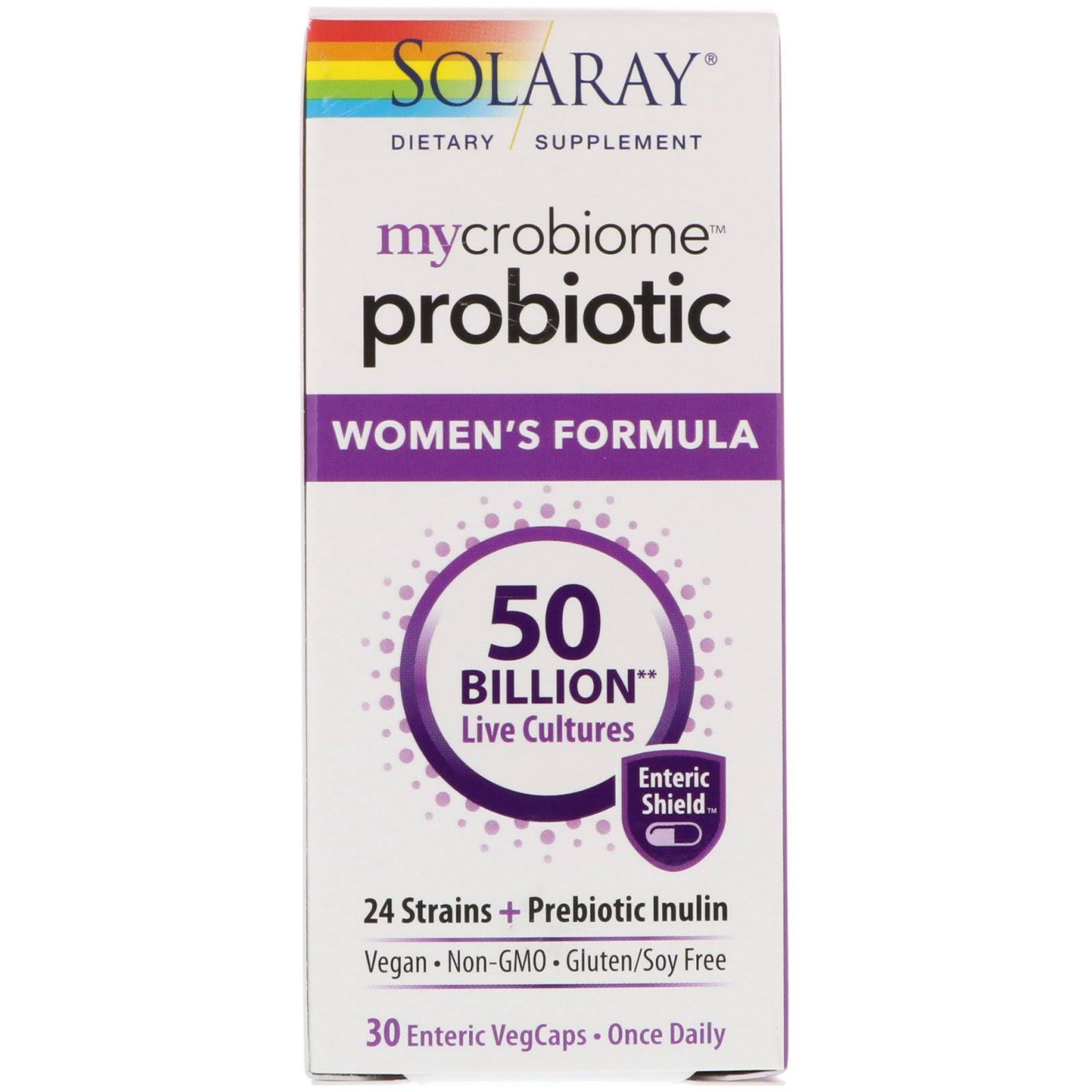 Solaray Mycrobiome Probiotic, Women's Formula, Enteric VegCaps - 30 vegcaps