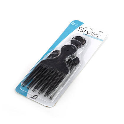 Smooth Hair Pick Comb Set for Men & Women, Black 3Pcs/Pack