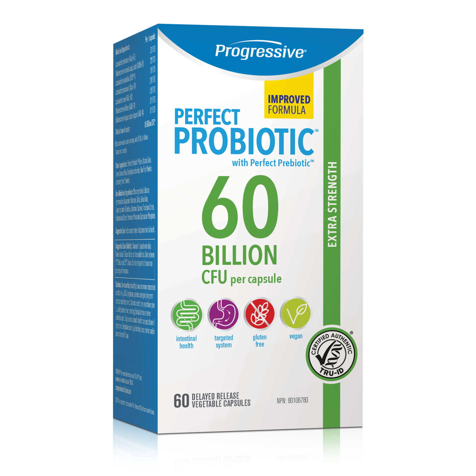 Progressive Perfect Probiotic 60 Billion, 60 Capsules