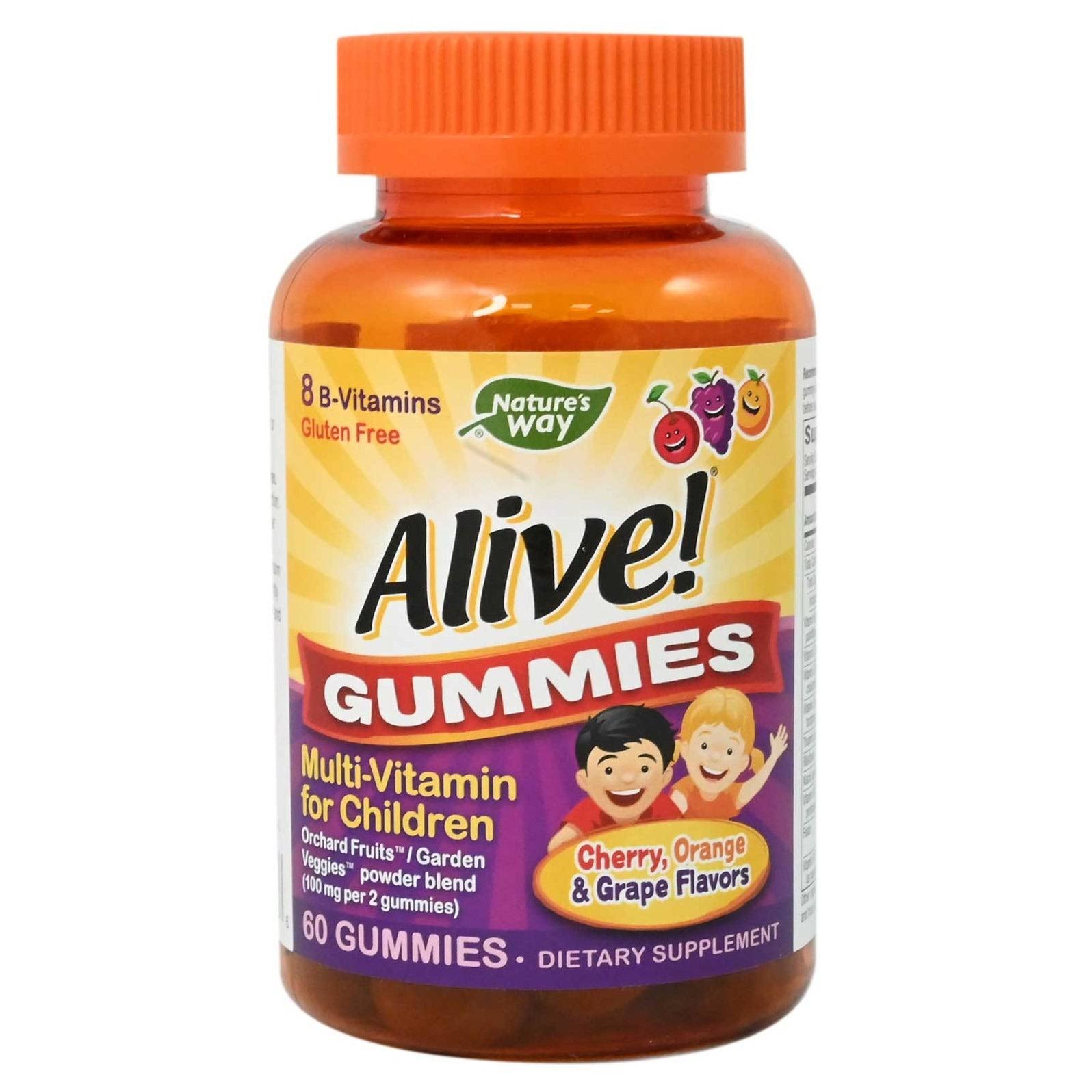 Alive! Gummies Multi-Vitamin for Children - Cherry, Orange & Grape, x60