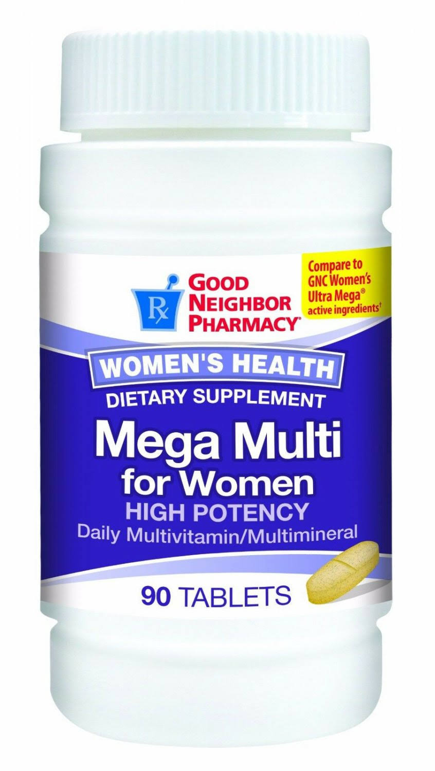 GNP MEGA MULTI FOR WOMAN Minerals/Multivitamins High Potency 90 Tablets