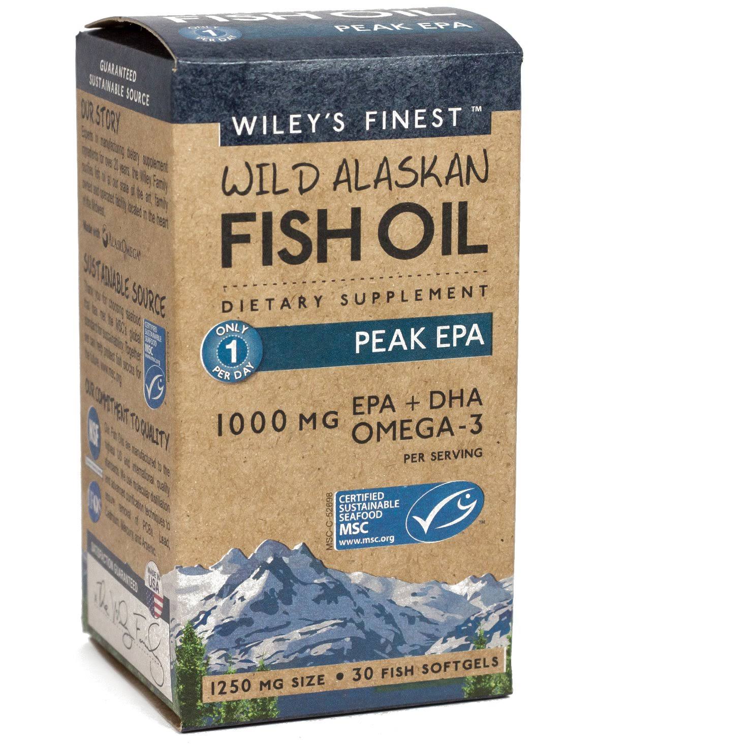 Wiley's Finest Wild Alaskan Fish Oil - 30 Fish Gels