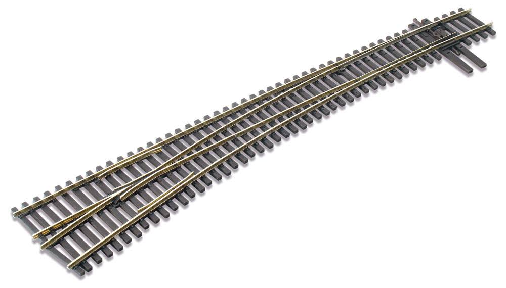 Peco HO Scale Code 83 Insulfrog Number 7 Curved Left-Hand Turnout