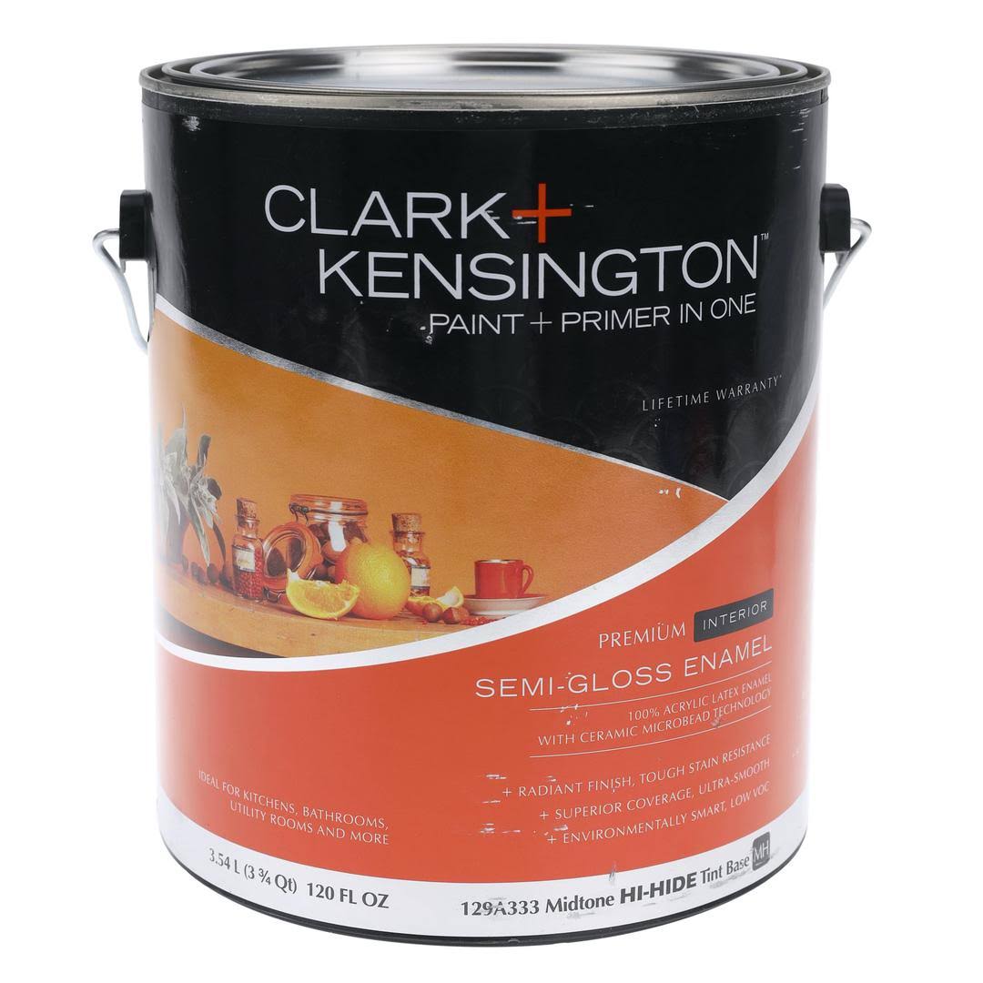 Clark+Kensington Semi-Gloss Tint Base Mid-tone Base Acrylic Latex Premium Paint Interior 1 GA