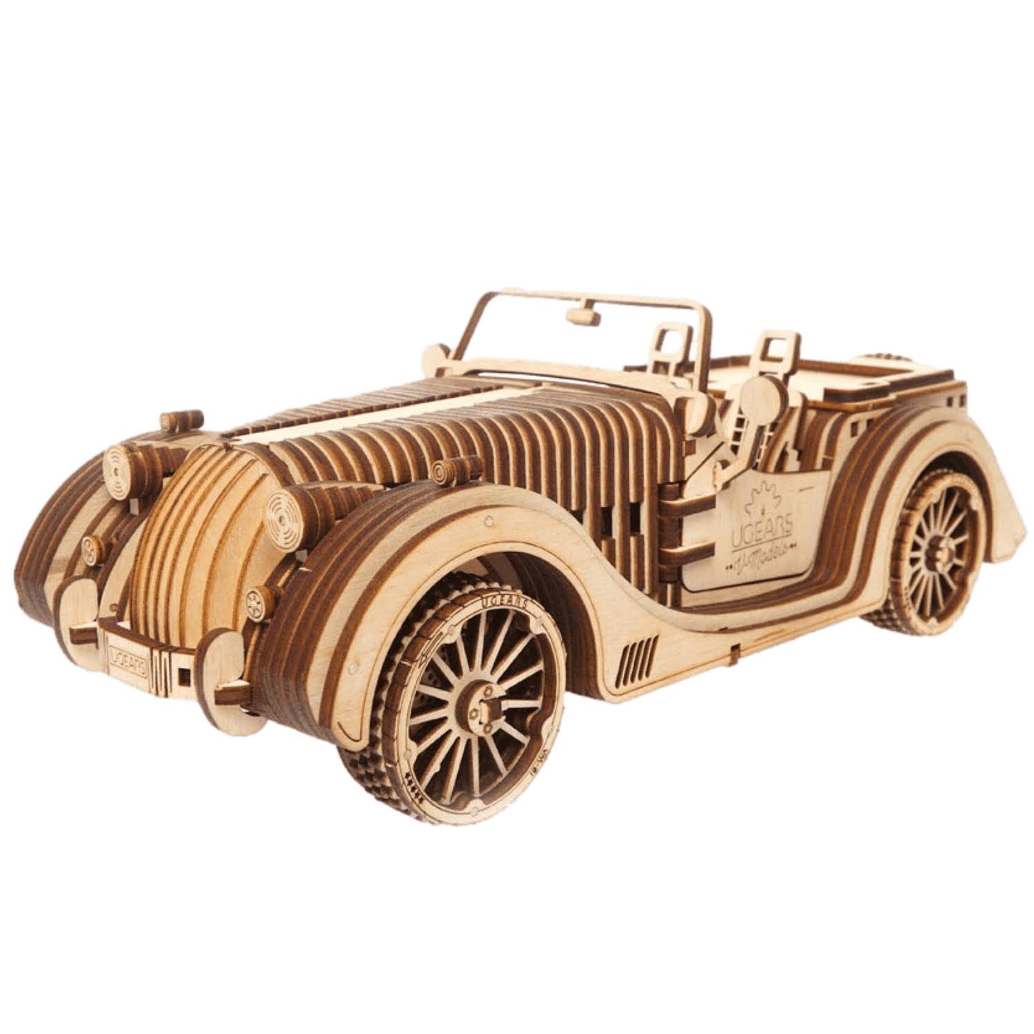 UGears Roadster VM01 Mechanical Wooden 3D Car Model Puzzle