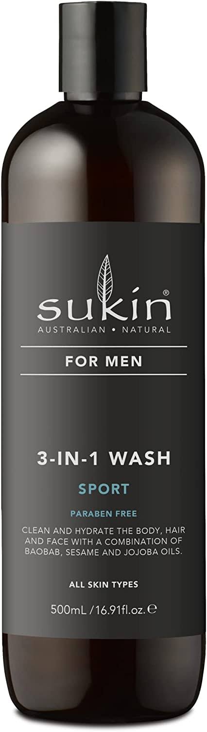 Sukin For Men 3-in-1 Wash Sport (500 ml)