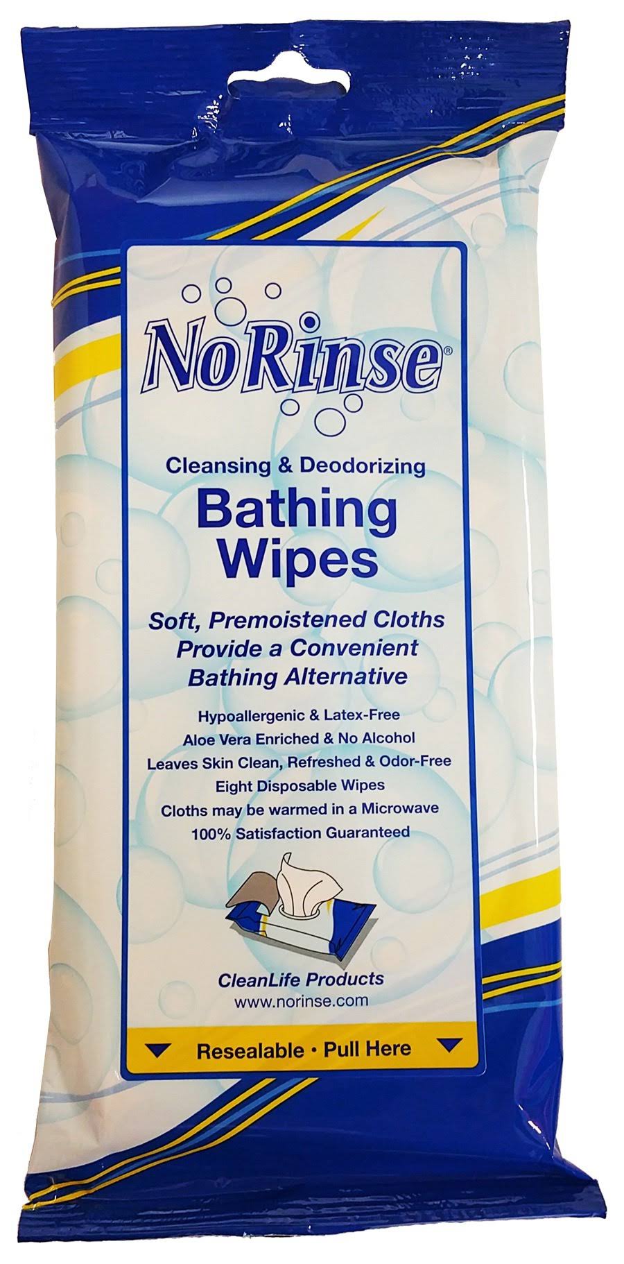 No Rinse Laboratories Bathing Wipes
