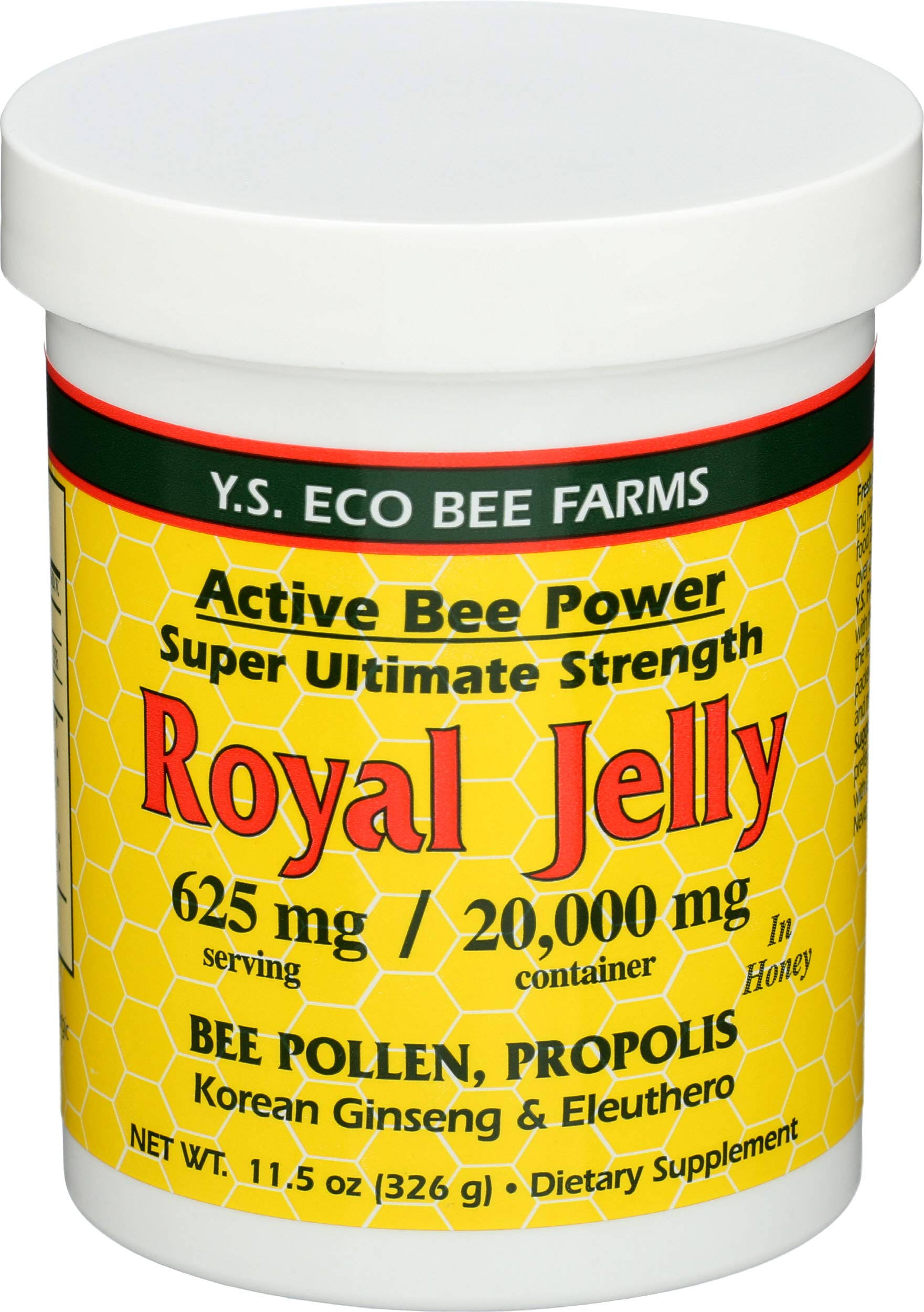 Y.S. Eco Bee Farms Royal Jelly in Honey 625 MG 11.5 oz (326 g)