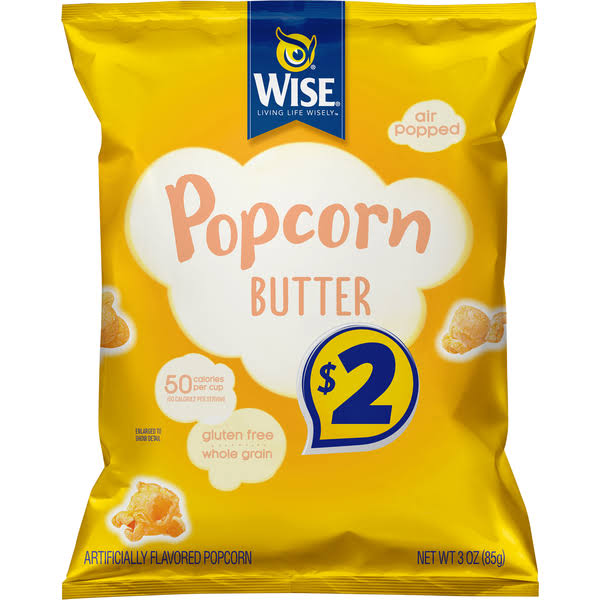 Wise Popcorn, Butter - 3 oz