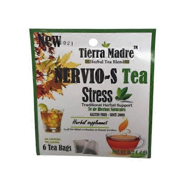 Tierra Madre Nervios Stress (Herbal Tea Blend) 5 Pack - Each Bag with