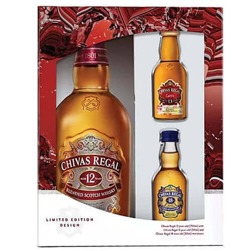 Chivas Regal 12 Year Old Blended Scotch Whisky Gift Set