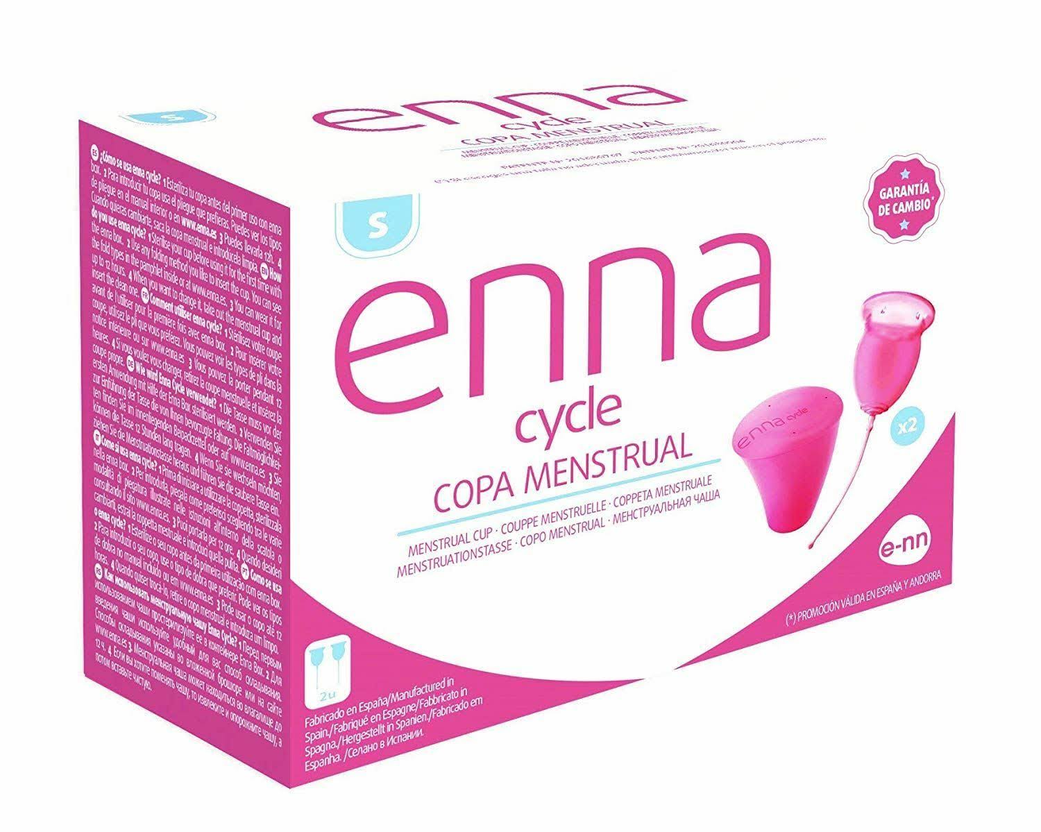 Enna Cycle Menstrual Cup Twin Pack Medium with Sterilizer