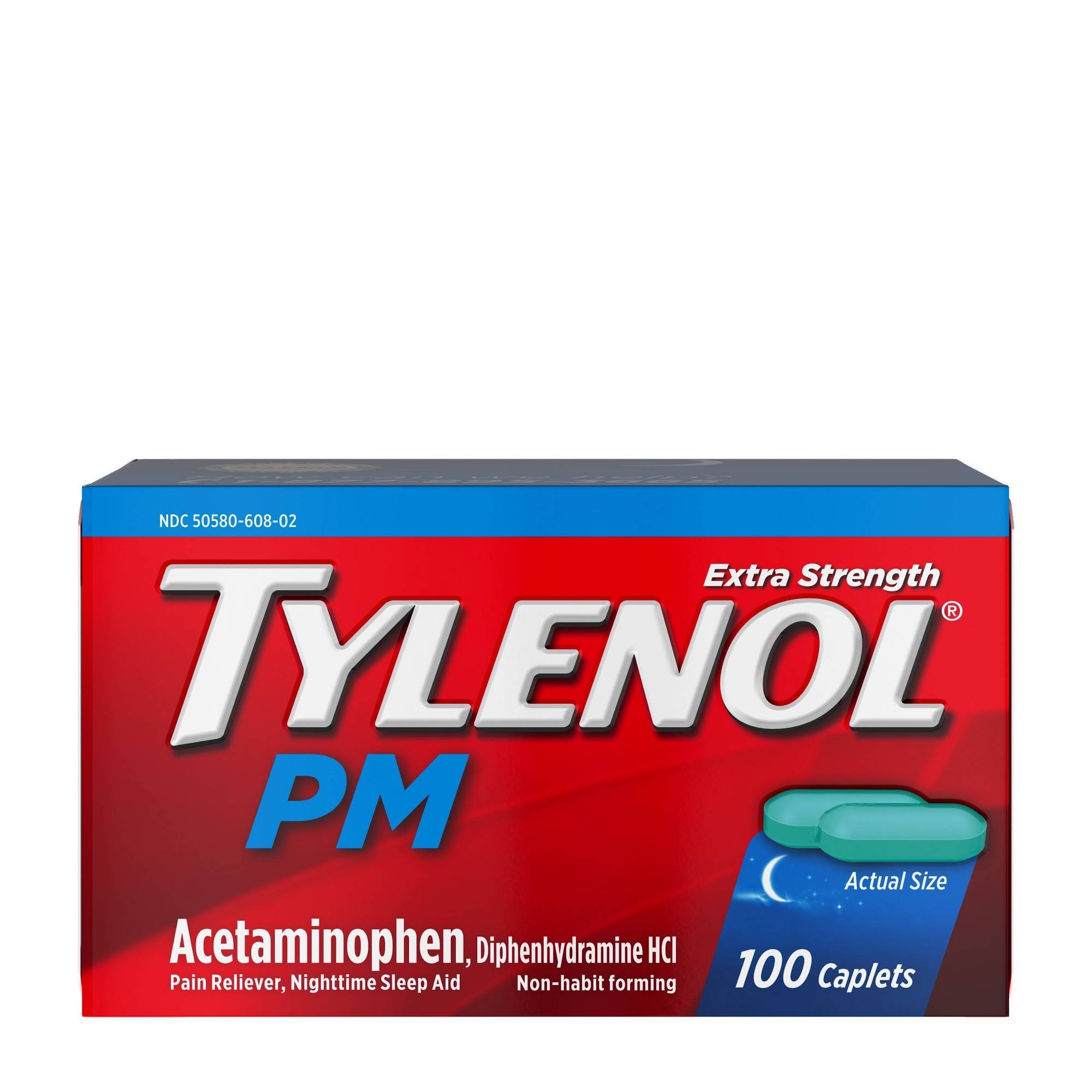 Tylenol PM Acetaminophen Pain Reliever - 500mg, 100 Caplets