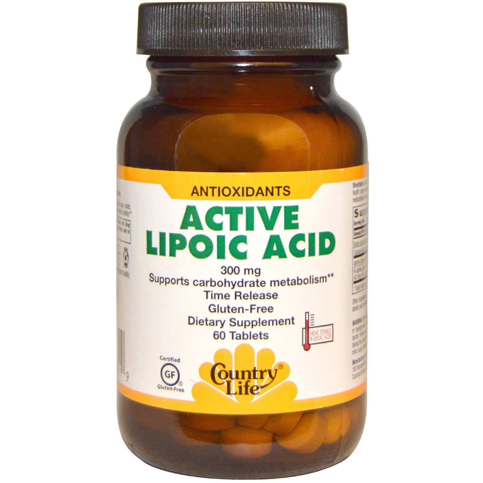 Country Life Active Lipoic Acid, 300 mg, Tablets - 60 tablets