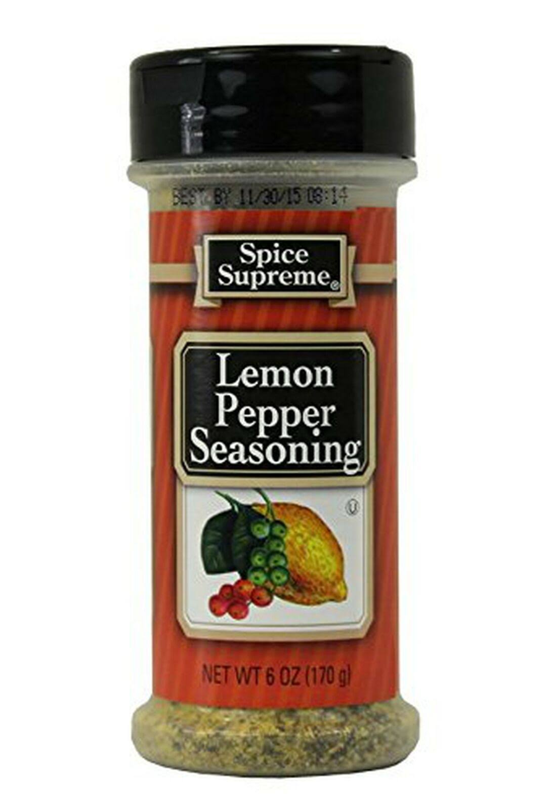 Spice Supreme Seasoning, Lemon Pepper - 6 oz