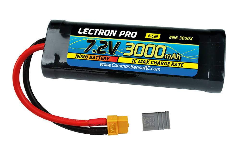 7.2V NiMH (6-Cell) 3000mAh Flat Pack Battery with XT60 Connector