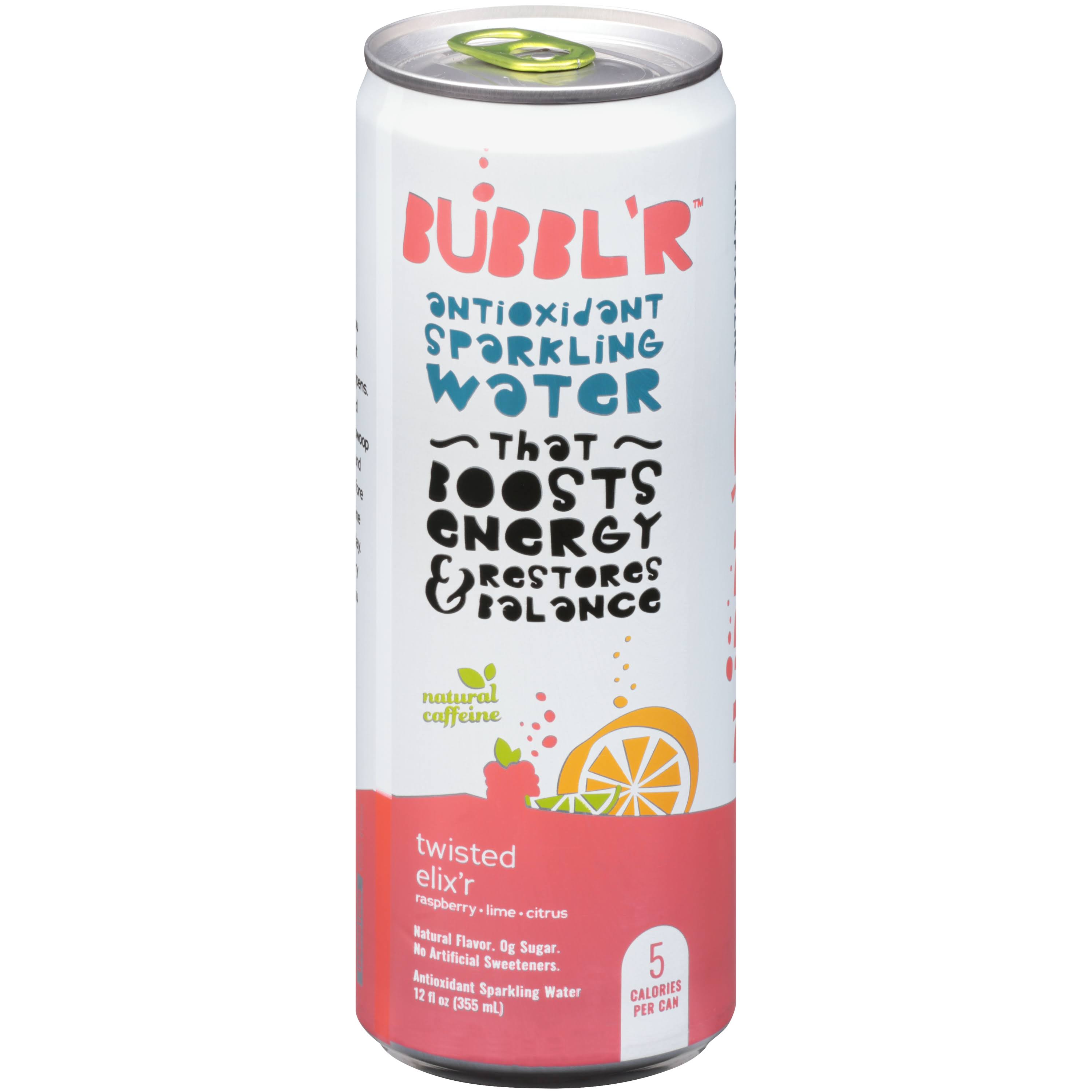 Bubblr Sparkling Water, Antioxidant, Twisted Elix'r - 12 fl oz