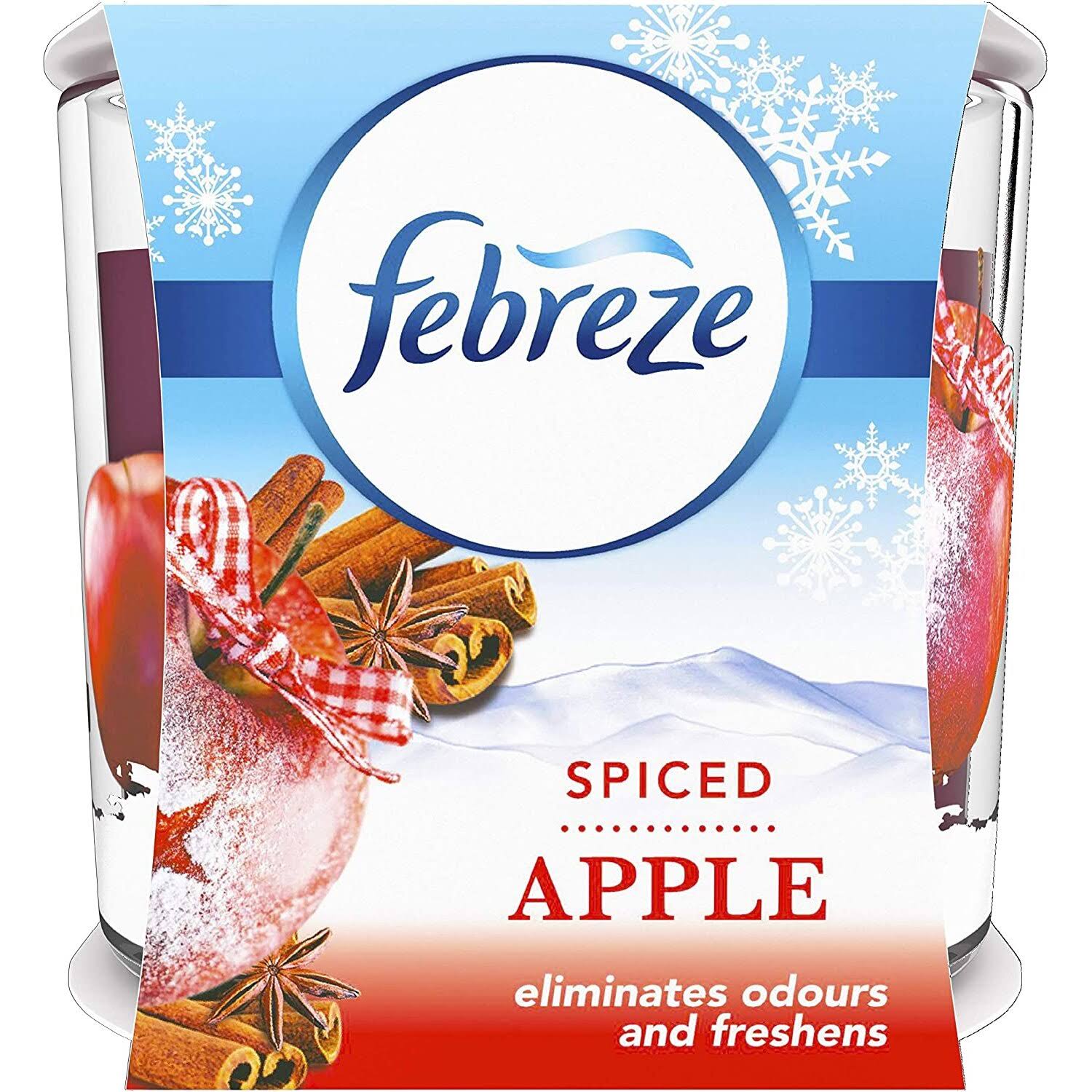 2 x Febreze Odour Eleminating Scented Candle, Spiced Apple, 100 g