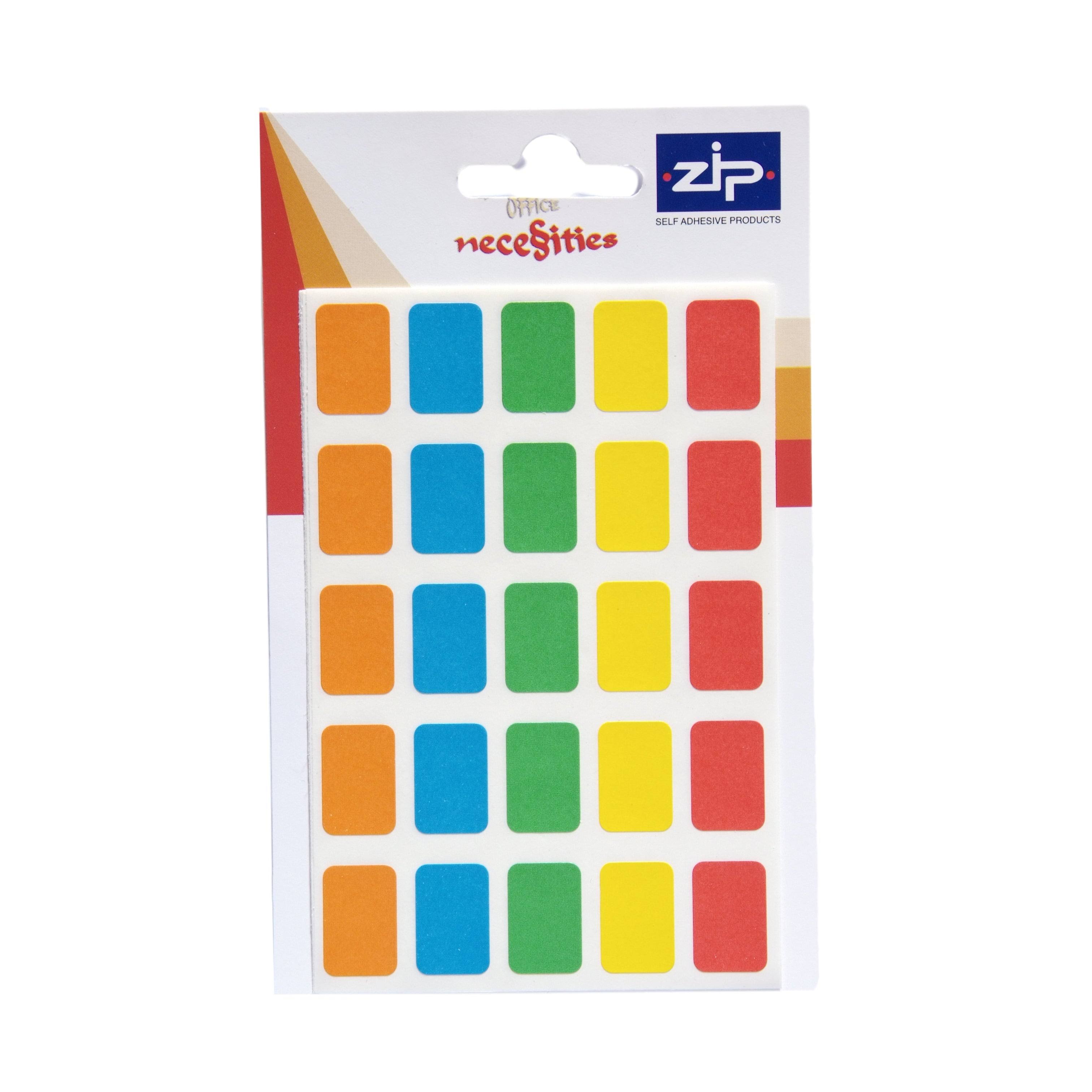 Pack of 120 12 x 18mm Assorted Colours Labels