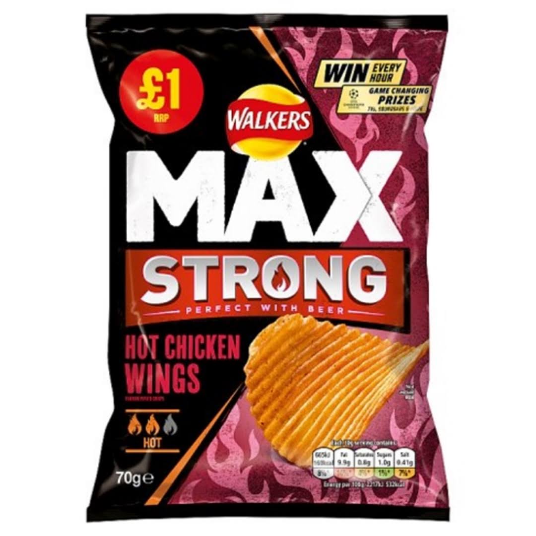 Walkers - Max Strong Hot Chicken Wings - 70g