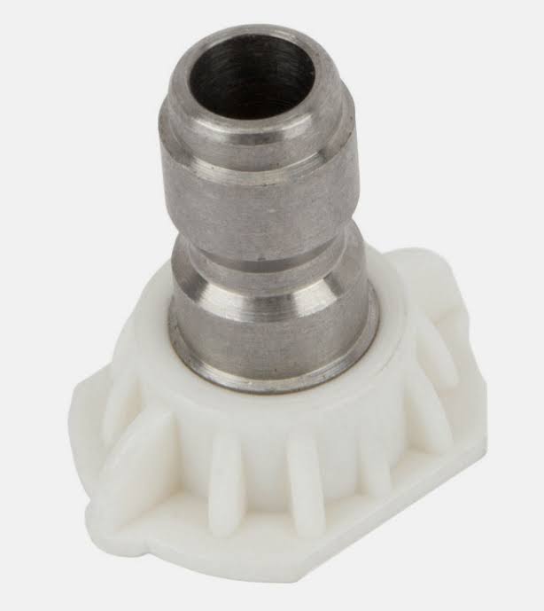Forney Pressure Washer Accessories Quick Connect Spray Nozzle - 40 Degree x 4.5mm, White