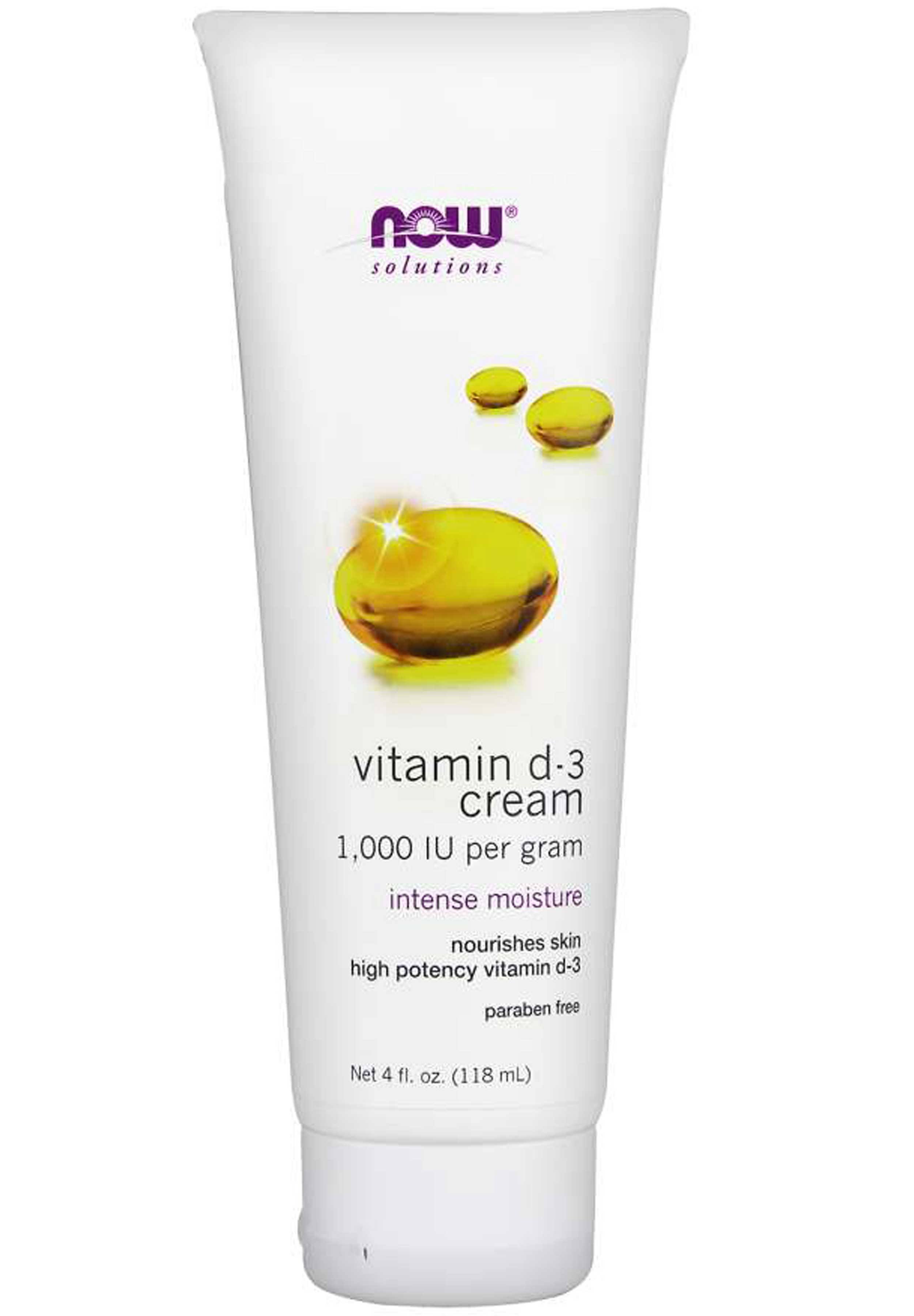Now Foods Vitamin D-3 Cream - 1000iu, 4 fl oz