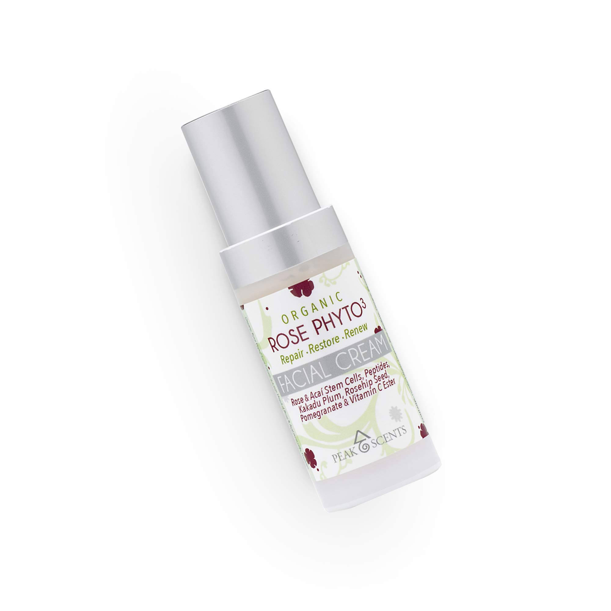 Organic Rose Phyto3 Face Cream Infused with Vitamin C and E, Rose Stem Cells and Peptides - Peak Scents