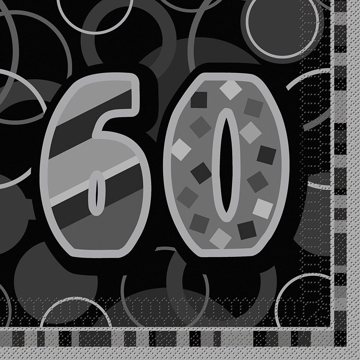 Unique Party 60th Birthday Paper Napkins