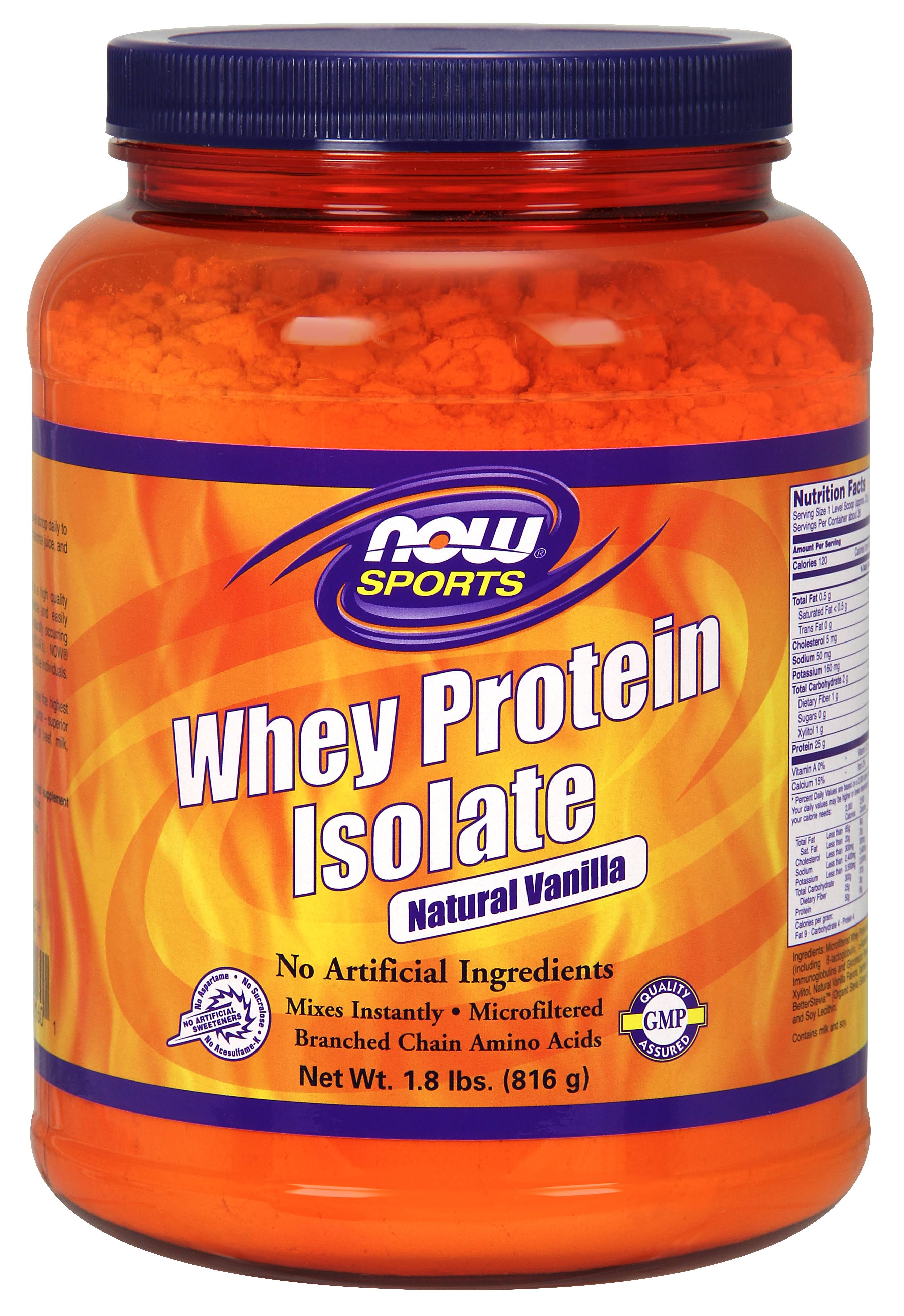 Now Sports Whey Protein Isolate - Natural Vanilla, 1.8lb