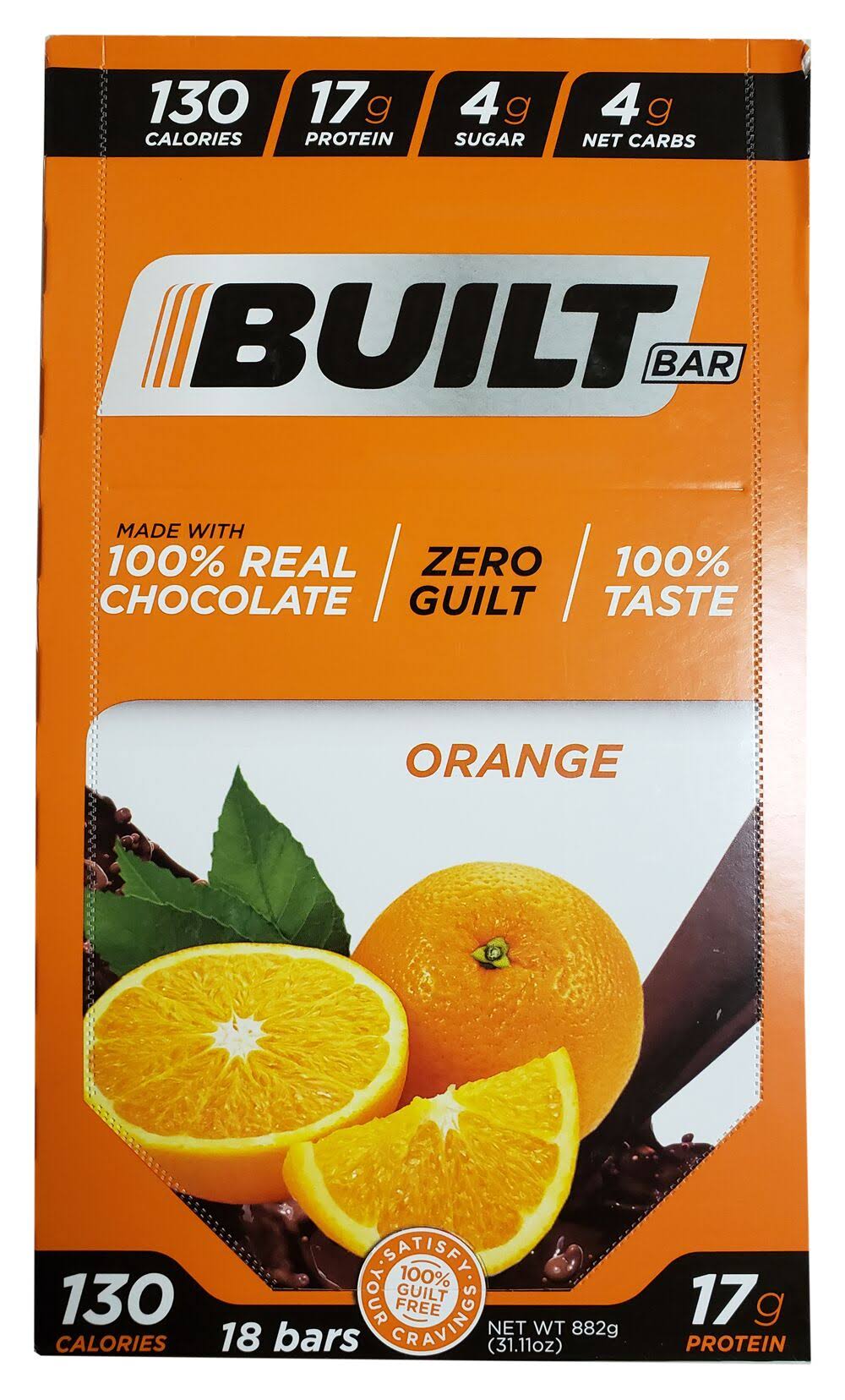 Built High Protein Bar - Orange, 18 Bars