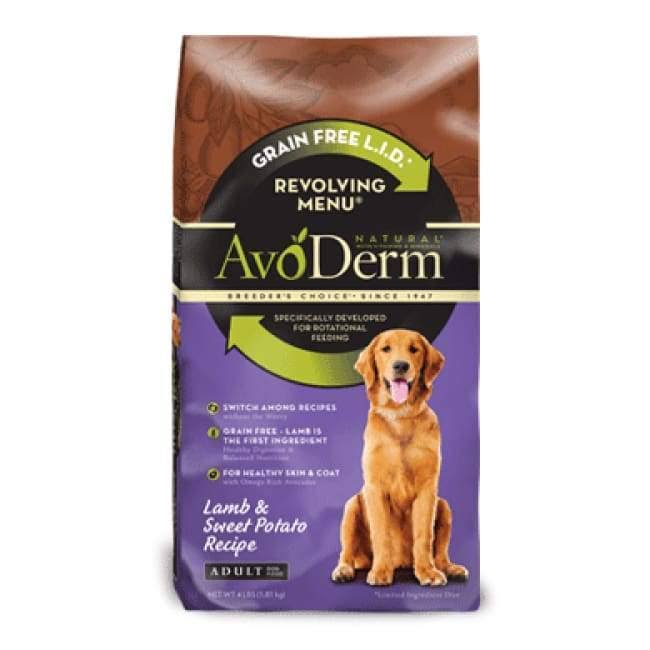 AvoDerm Natural Revolving Lamb & Sweet Potato Recipe Menu for Adult Dog - 22 lb