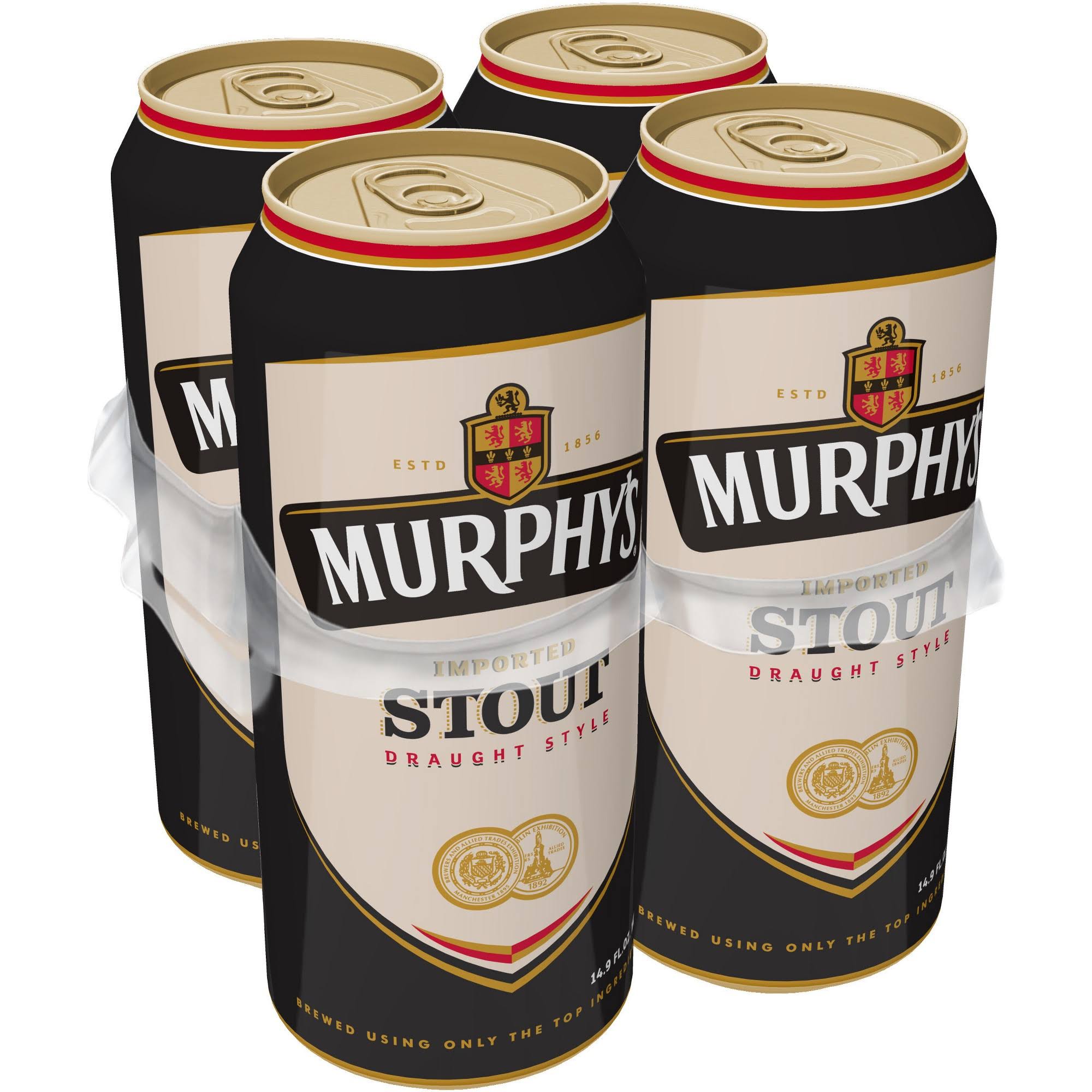Murphy's Imported Stout Draught Style Beer - 14.9 oz, 4 Pack