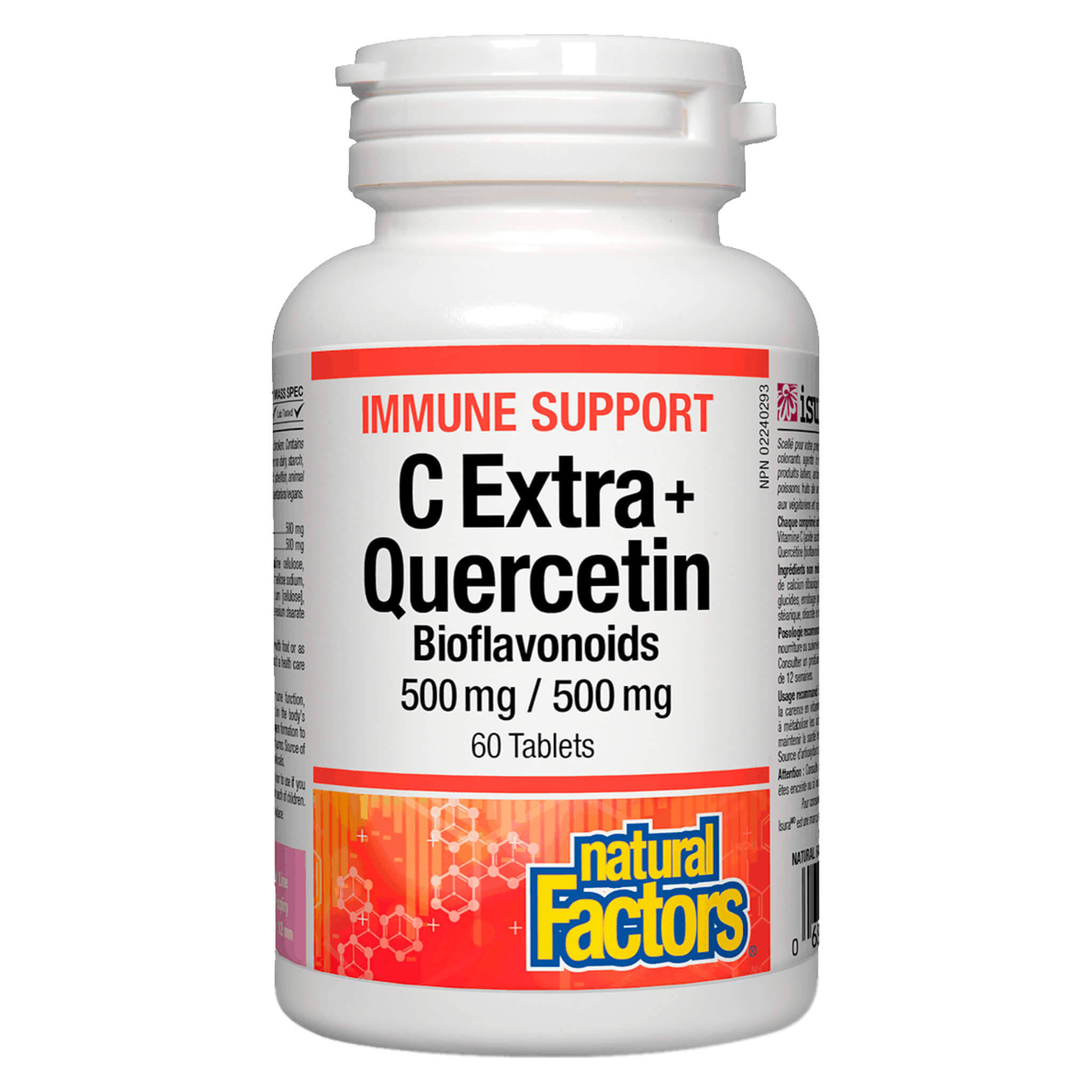Natural Factors C Extra + Quercetin Bioflavonoids 60 Tablets