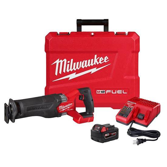 Milwaukee M18 Fuel Sawzall 2821-21 Cordless Reciprocating Saw, 18 VDC Battery, Lithium-Ion Battery, 1-1/4 in L Stroke