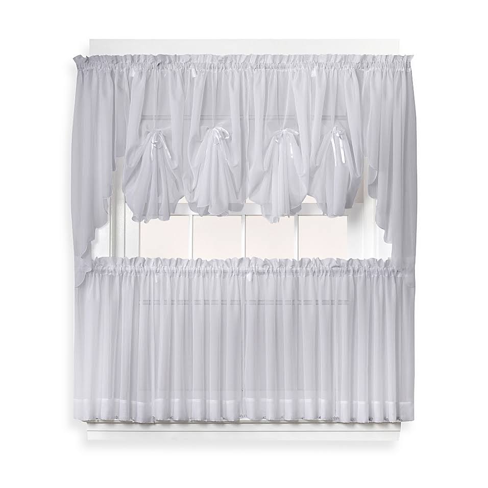 Emelia 38" Window Curtain Swag Pair in Grey