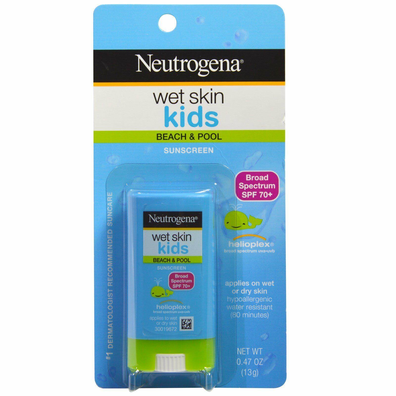 Neutrogena Wet Skin Kids Beach & Pool Sunscreen Stick - SPF 70+, .47oz