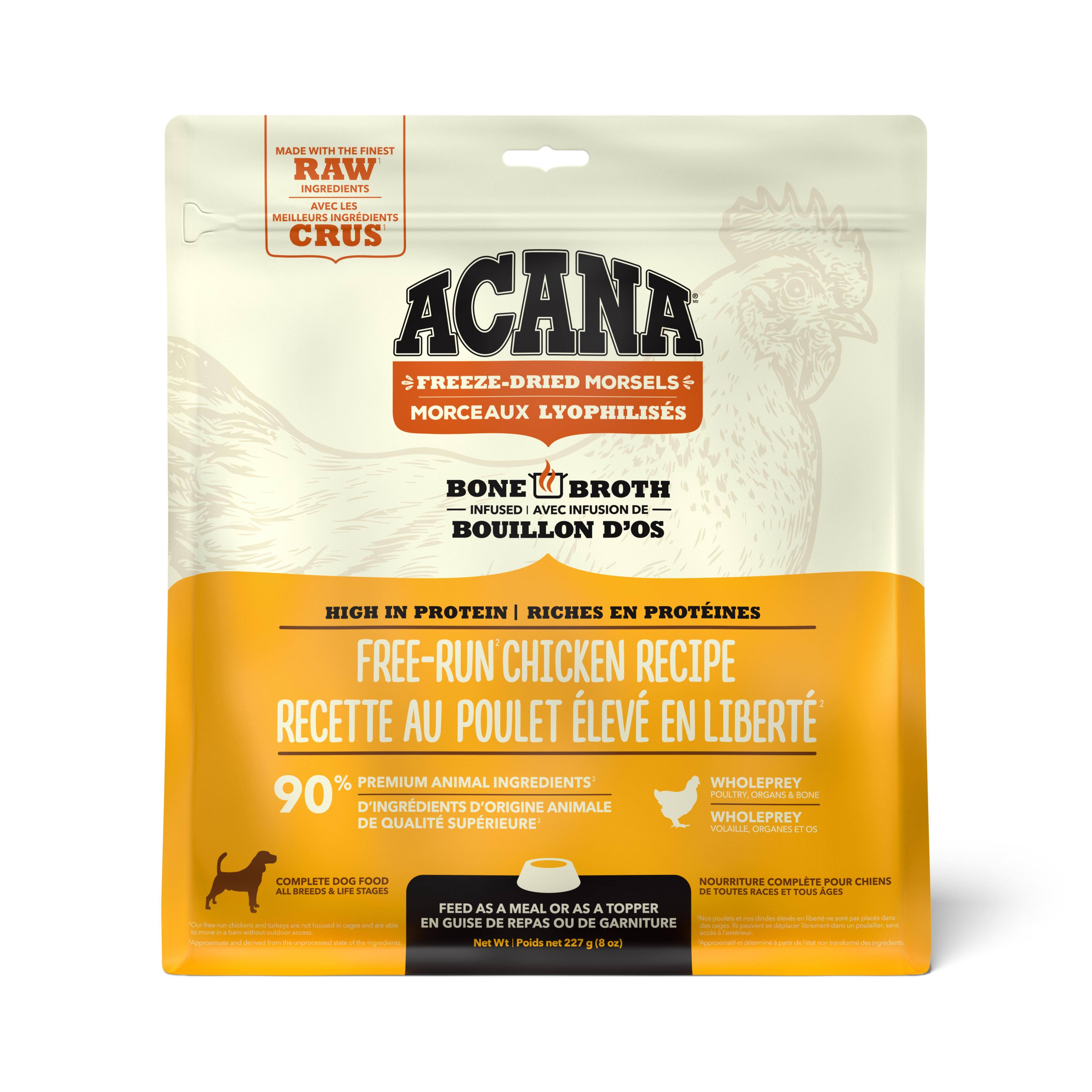 Acana Freeze-Dried Morsels Dog Food - Free-Run Chicken Recipe - 8 oz. Bag