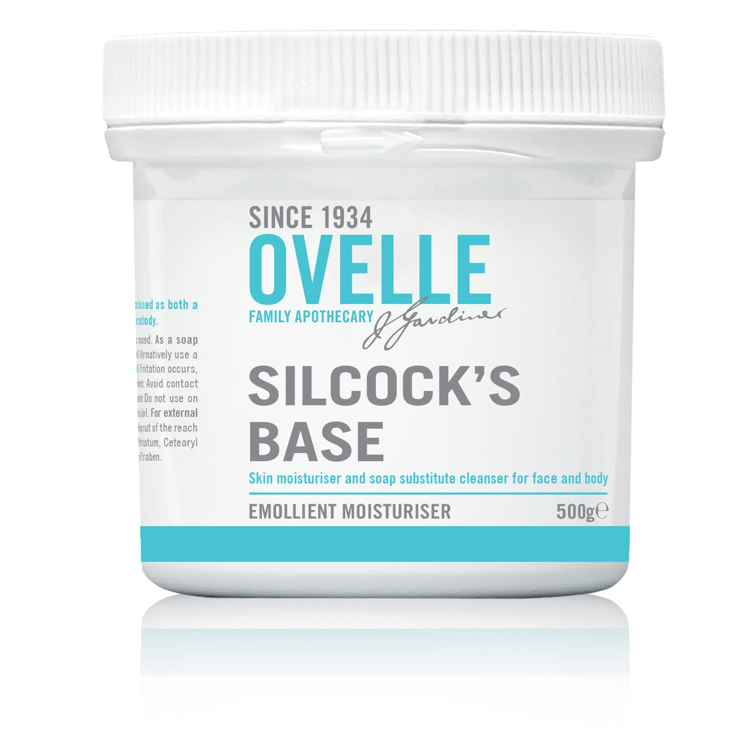 Ovelle Silcocks Base Emollient Moisturiser & Soap Substitute 500g