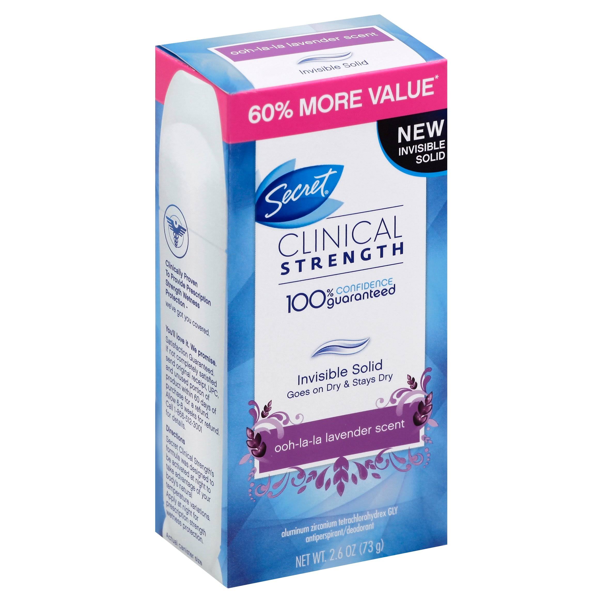Secret Clinical Strength Antiperspirant and Deodorant - Lavender Scent, 2.6oz
