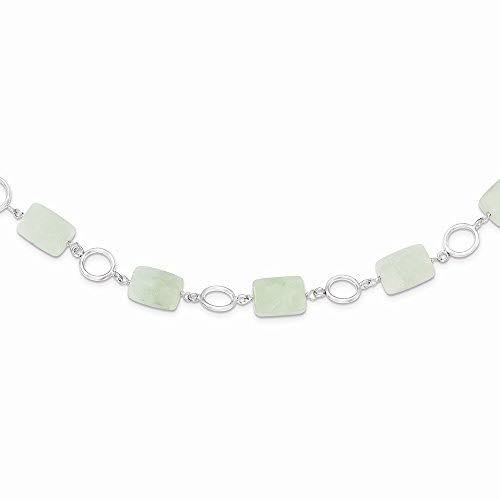 Bloch Top 10 Jewelry Gift Sterling Silver Amazonite Stone Necklace