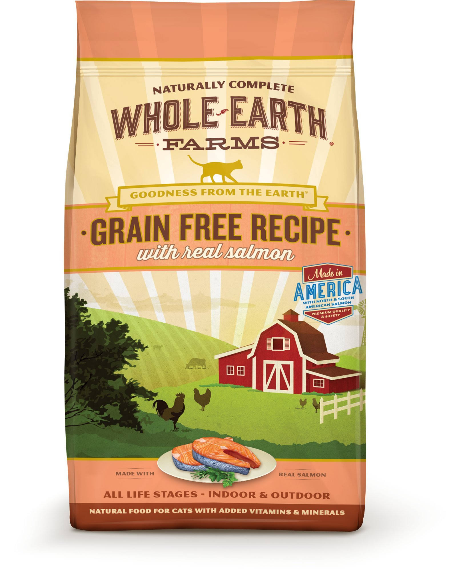 Whole Earth Farms Grain Free Recipe with Real Salmon Cat Food - 5lb